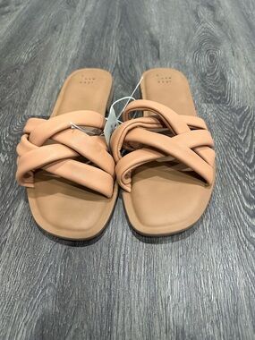 A New Day NWT Women's Braided Tan Sandals Size 7 1/2